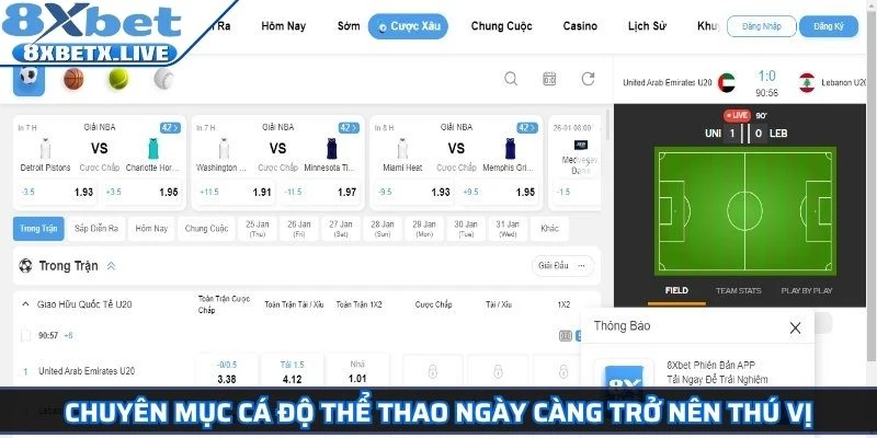 Chuyên mục cá độ thể thao ngày càng trở nên thú vị
