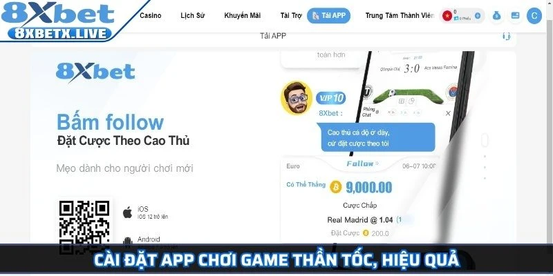 Cài đặt app chơi game thần tốc, hiệu quả