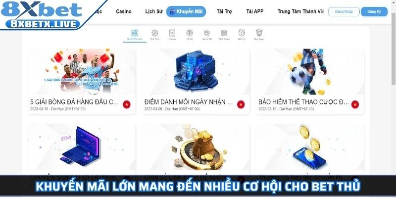 Khuyến mãi lớn mang đến nhiều cơ hội cho bet thủ