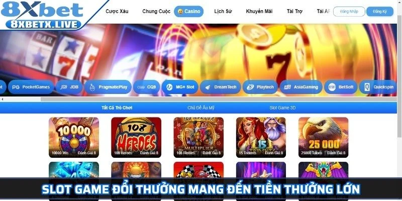 Slot game đổi thưởng mang đến tiền thưởng lớn