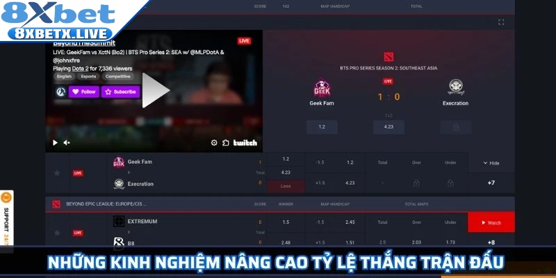 Những kinh nghiệm nâng cao tỷ lệ thắng trận đấu 