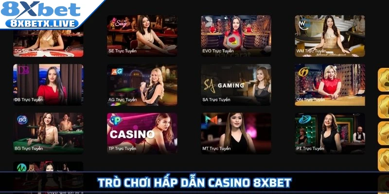 Trò chơi hấp dẫn Casino 8Xbet