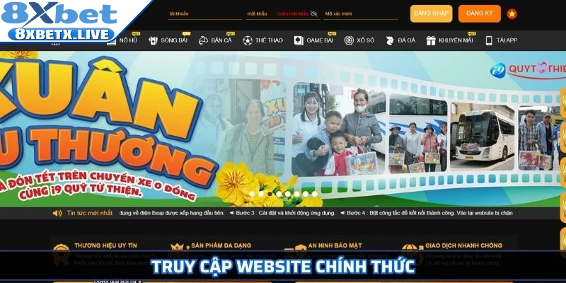 Truy cập website chính thức