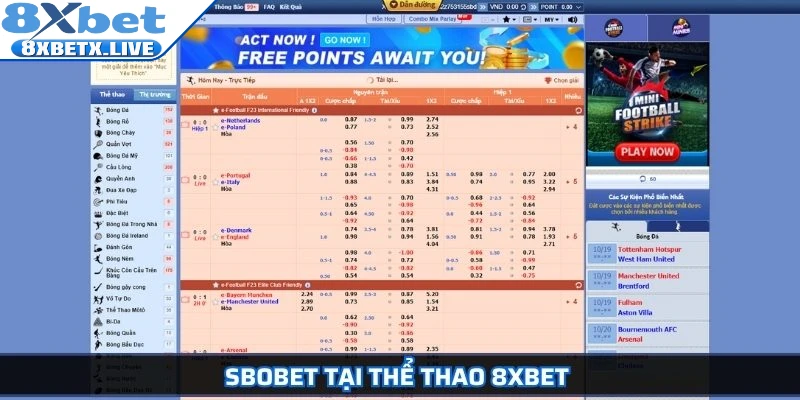 SboBet tại Thể thao 8Xbet