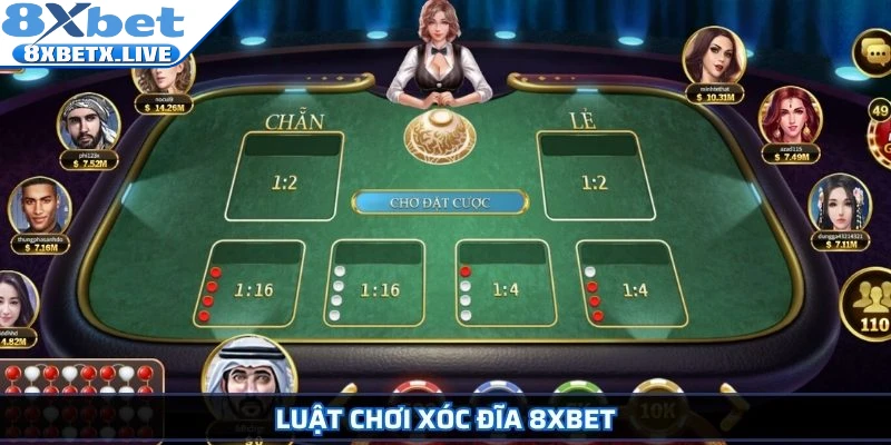 Luật chơi xóc đĩa 8Xbet